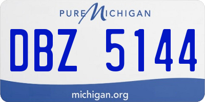 MI license plate DBZ5144