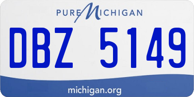 MI license plate DBZ5149