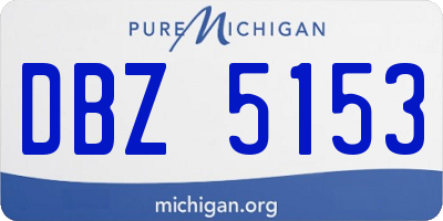 MI license plate DBZ5153