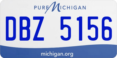 MI license plate DBZ5156