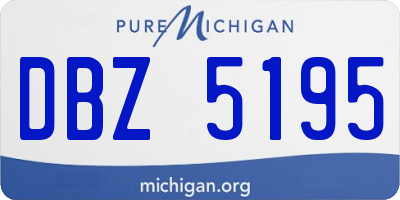 MI license plate DBZ5195