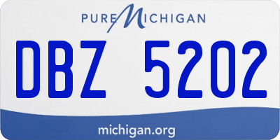 MI license plate DBZ5202