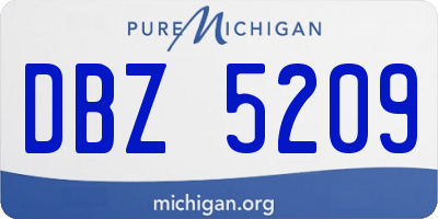 MI license plate DBZ5209