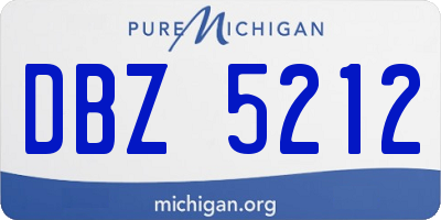 MI license plate DBZ5212