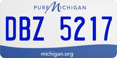 MI license plate DBZ5217