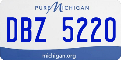 MI license plate DBZ5220