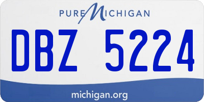 MI license plate DBZ5224