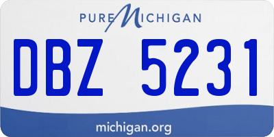 MI license plate DBZ5231