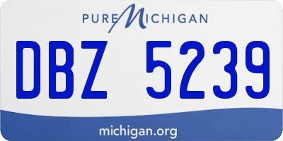 MI license plate DBZ5239