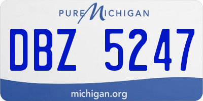 MI license plate DBZ5247