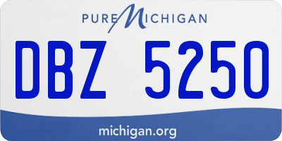 MI license plate DBZ5250