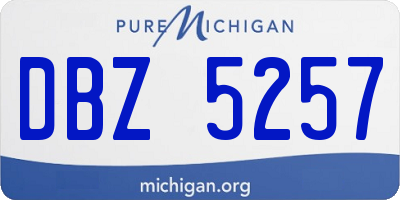 MI license plate DBZ5257