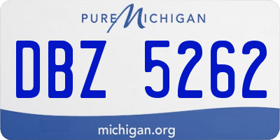 MI license plate DBZ5262