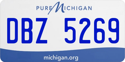 MI license plate DBZ5269