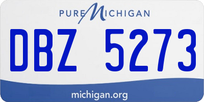 MI license plate DBZ5273