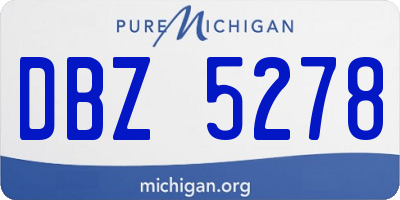 MI license plate DBZ5278