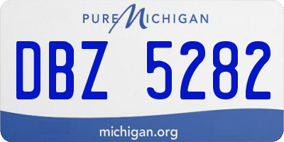 MI license plate DBZ5282