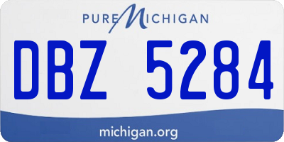 MI license plate DBZ5284