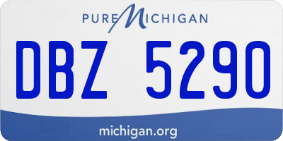 MI license plate DBZ5290