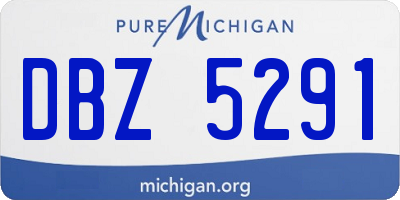 MI license plate DBZ5291