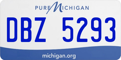MI license plate DBZ5293
