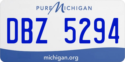 MI license plate DBZ5294