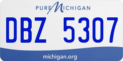 MI license plate DBZ5307