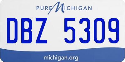 MI license plate DBZ5309