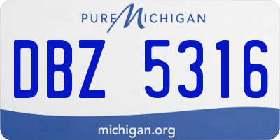 MI license plate DBZ5316