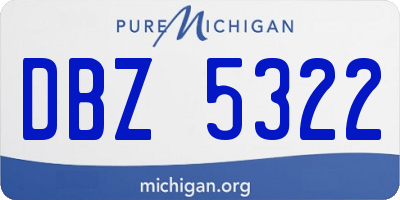 MI license plate DBZ5322