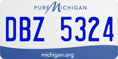 MI license plate DBZ5324