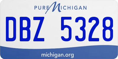 MI license plate DBZ5328