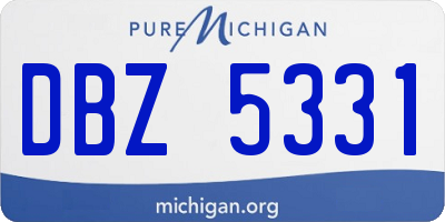 MI license plate DBZ5331