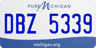 MI license plate DBZ5339