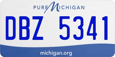 MI license plate DBZ5341