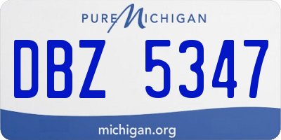 MI license plate DBZ5347