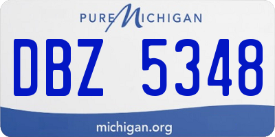 MI license plate DBZ5348