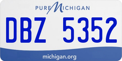 MI license plate DBZ5352