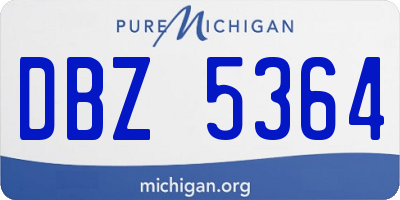 MI license plate DBZ5364