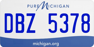 MI license plate DBZ5378