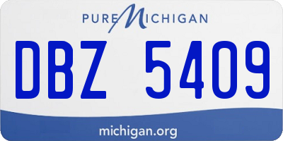 MI license plate DBZ5409