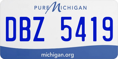 MI license plate DBZ5419