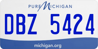 MI license plate DBZ5424