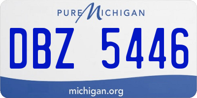 MI license plate DBZ5446