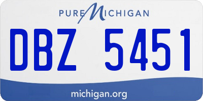 MI license plate DBZ5451