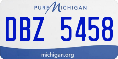 MI license plate DBZ5458