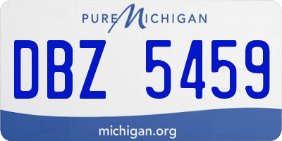 MI license plate DBZ5459