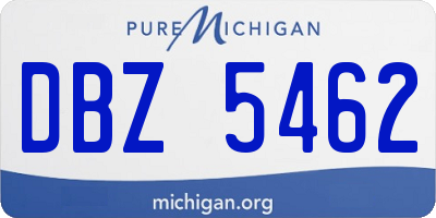 MI license plate DBZ5462