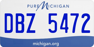 MI license plate DBZ5472