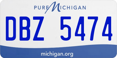 MI license plate DBZ5474